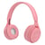 Qualité Sonore Hifi Casque Bluetooth Macaron Autonomie Longue Durée Support Appels Micro SD AUX 3.5mm Rose YONIS