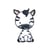 Ecusson  petits animaux zèbre 2,7cm x 4cm