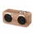 Enceinte Bluetooth Bois Qualité Supérieure Basses Puissantes Autonomie Longue Durée Aux TF USB Marron YONIS
