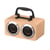 Enceinte Bluetooth Bois Portable Double Haut-Parleur Stéréo Support Téléphone Jaune YONIS