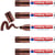 Lot de 5 marqueurs permanents EDDING 800 - Marron - Pointe 4-12 mm