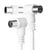 Force Power Câble TV Coaxial 9.52mm Mâle vers Femelle Coudé à 90° 5m avec Adaptateur Blanc