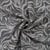 Tissu Viscose texturé Feuillage Organique sur fond Gris ardoise