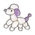 Ecusson thermocollant animal ballon chien 3.5x3.5cm