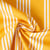Tissu Toile de Coton d'ameublement Rayé blanc sur fond Jaune