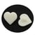 20 BOUTONS de TIGE Blanc Forme COEUR Acrylique diamètre 17 mm 1 trou - creation couture Diy