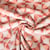 Tissu Doudou imprimé Géo corail sur fond Blanc
