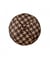Carte de 2 boutons Recyclé cuir à queue 23mm motif pied de poule - Union Knopf Marron