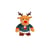 Peluche - Les Amis "Pull Moche", Renne pull vert, 24 cm