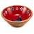 Saladier en bois de manguier folk rouge