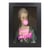 Tableau portrait baroque pop sur verre synthétique avec cadre noir mat 39x54 cm