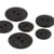 Bouton rond 2 trous copeaux 19mm noir