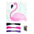 MégaCréa DIY - Tableau de fil tendu String Art Flamant rose 21 x 21 cm