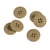 Lot de 3 boutons 4 trous beige 22mm