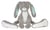 Peluche Lapin Twine gris 42 cm - Happy Horse