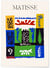 Affiche Matisse 'Composition Abstraite' – Bleu, rouge et noir | A3 : 29,7x42cm