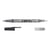 Feutre de coloriage pointe brosse - TOMBOW - Noir et Gris - Fudenosuke twin