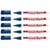 Lot de 5 marqueurs permanents - EDDING - Pointe extra fine 0,75 mm - Bleu - 404
