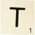 Grande lettre en bois façon scrabble 10 cm Lettre T