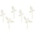 6 Pics Cake Toppers Colombe