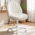 Chaise de bureau pivotante - ComHoma - Simili cuir blanc - Sans accoudoirs