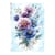1 feuille de papier de riz 22.5 x 32 cm découpage collage Paper Designs BOUQUET DE FLEUR BLEUE MAUVE 0433