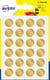Lot de 120 pastilles adhésives AVERY - Rondes - Or - Diamètre 15 mm