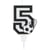 Bougie Football Chiffre 5 - 8.5 cm