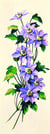 Canevas antique Les clématites 25x60cm