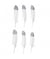 Grandes Plumes Fantaisies 18 cm X 6 pièces - Rico Design Blancargent Blanc