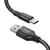 LinQ Câble USB-C vers USB-A PD 36W 4A Rangement Aimanté Auto-Enroulant 1.2m Noir