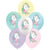 6 Ballons Pastel - Licorne Ø 30 cm