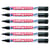 Lot de 6 marqueurs permanents EDDING pointe ogive 1 mm noir