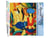 Peinture par Numéro Figured'Art - Femmes et Chat bleu - Kit de Loisir Créatif DIY Numéro d'Art Complet - 40x50cm sans châssis en bois