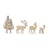 Déco à répandre bois Arbre / Cerf,FSCMixC , nature, en 4 pces,4 - 8cm épaiss.5mm, Boite 1kit