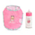 Bavoir Rose et Biberon Magique pour grand poupon 36/42 cm