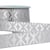Disquette 25m galon jacquard géométrique 26mm Gris/argent