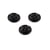 Lot de 3 boutons 4 trous nylon recylé noir 11mm