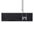 Satechi Clavier Slim W3 Filaire USB-C Rétroéclairé QWERTY avec Pavé Numérique Gris