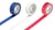 Masking tape - Set de 3 rouleaux bleu blanc rouge - 7 m x 15mm