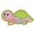 Ecusson thermocollant aquatique tortue 5,5cm x 4,5cm