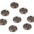 Bouton alliage 4 trous 10mm gris foncé