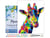 Peinture par Numéro Figured'Art avec Cadre - Girafe Pop Art - Kit de Loisir Créatif DIY Numéro d'Art Complet - 40x50cm toile tendue sur châssis