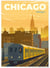 Affiche ville Chicago 2 | A3 : 29,7x42cm