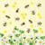 4 serviettes en papier découpage collage 33 cm FLEUR MARGUERITTE ABEILLE F 208