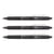 Lot de 3 stylos roller rétractables Frixion Ball Clicker 0,7 mm Pilot - Noir