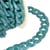 Bobine 5m Chaîne plastique brillant Bleu canard 20mm