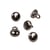 Lot de 6 boutons ronds boule à queue alliage 9mm noir