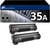 Pack 2 Toners compatible HP 35A noir - 123CONSOMMABLES
