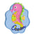 Ecusson thermocollant hippocampe Océan 5x4.5cm
